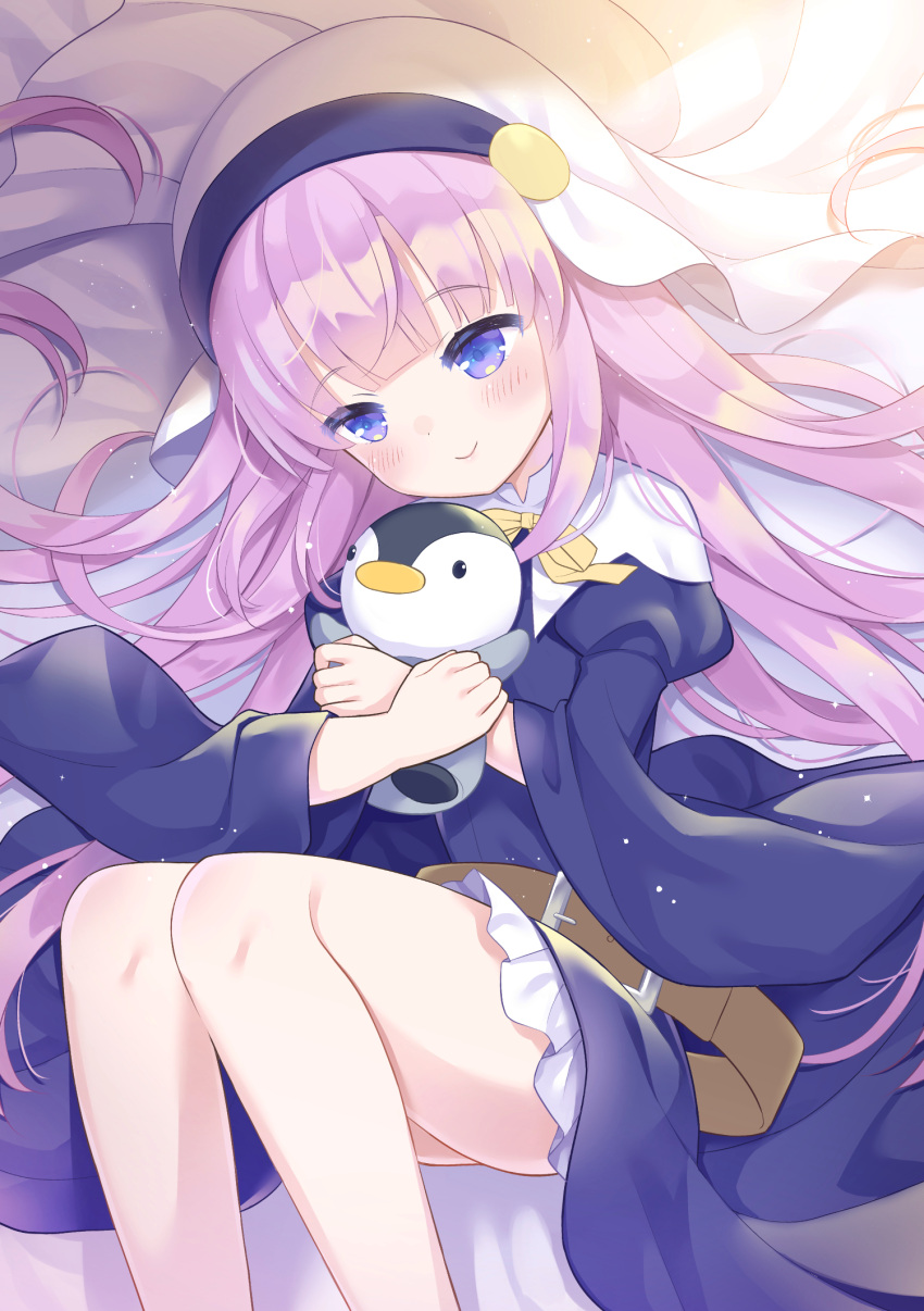 1girl, bangs, blue_eyes, blush, breasts, closed_mouth, dress, eyebrows_visible_through_hair