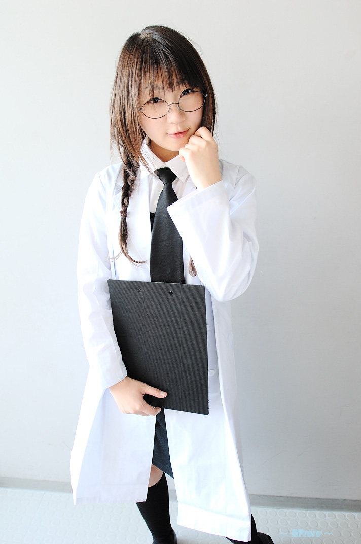 clipboard, cosplay, d.gray-man, glasses, labcoat, lou_fa, photo, socks