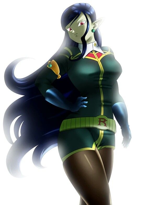 demon, dragon_ball, dragon_ball_heroes, earrings, female, long_hair, pointy_ears, robelu