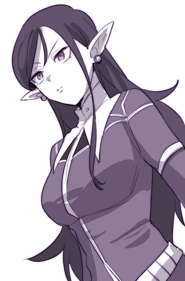 breasts, demon_girl, dragon_ball, dragon_ball_heroes, female, long_hair, pointy_ears, robelu