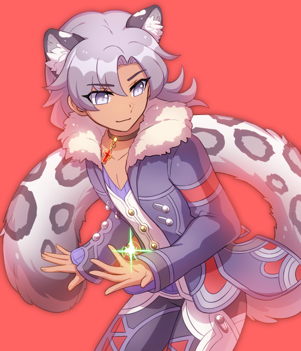 1boy, alvis_(xenoblade), animal_ears, cat_boy, cat_ears, coat, cowboy_shot, enni
