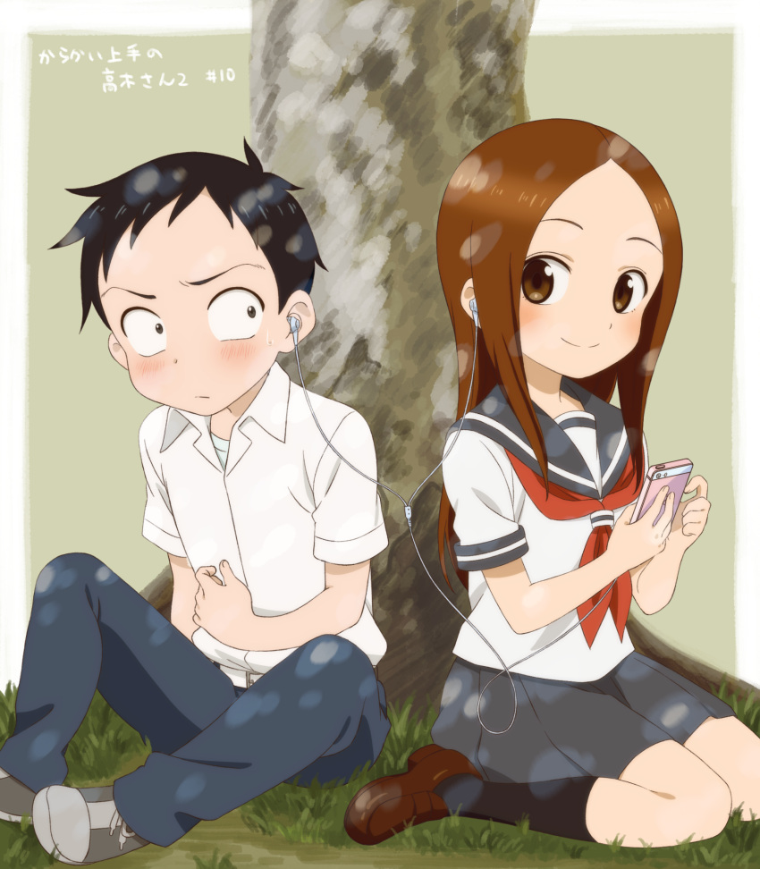 1boy, 1girl, bangs, belt, black_eyes, black_footwear, black_hair, black_legwear