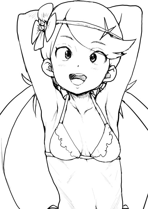 1girl, graphite_(medium), ponsuke_(pon00000), solo, traditional_media