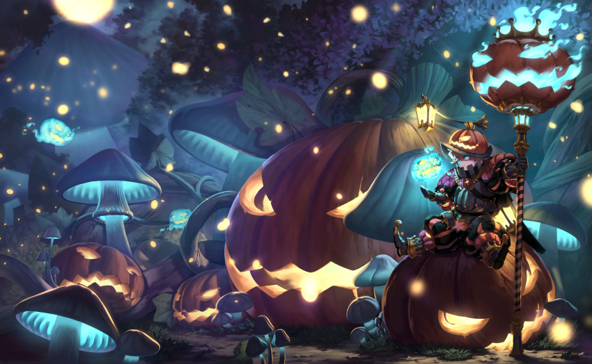 absurdres, armor, black_cape, black_gloves, blue_eyes, breastplate, bug, bush