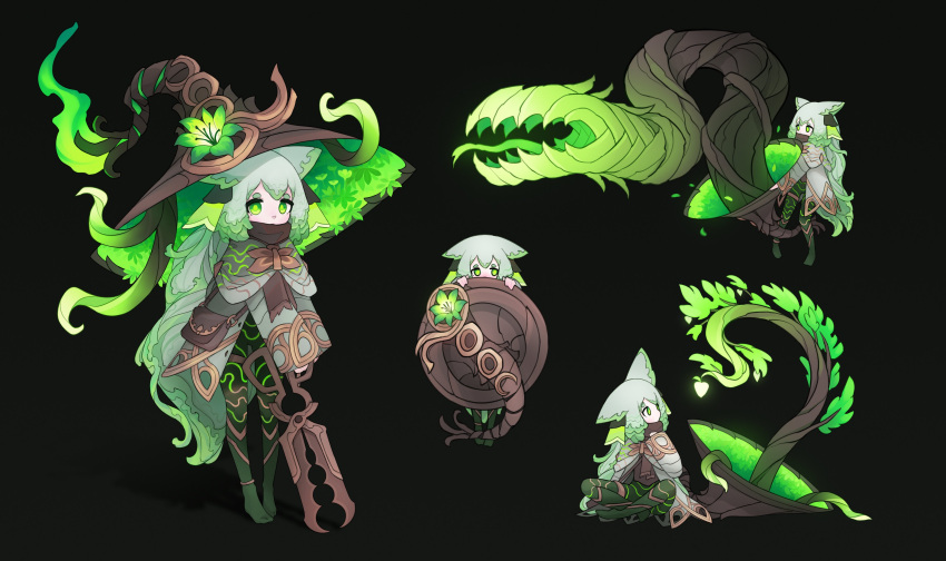 1girl, absurdres, alexis_pflaum, animal_ears, bag, black_background, cloak, english_commentary