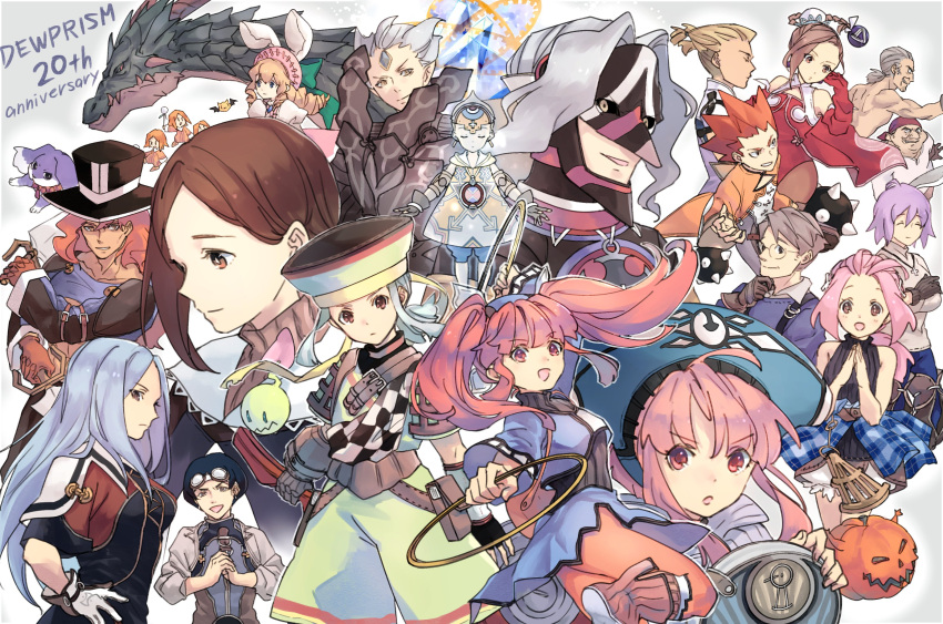 character_request, dewprism, highres, mint_(dewprism), multiple_boys, multiple_girls, rue_(dewprism)