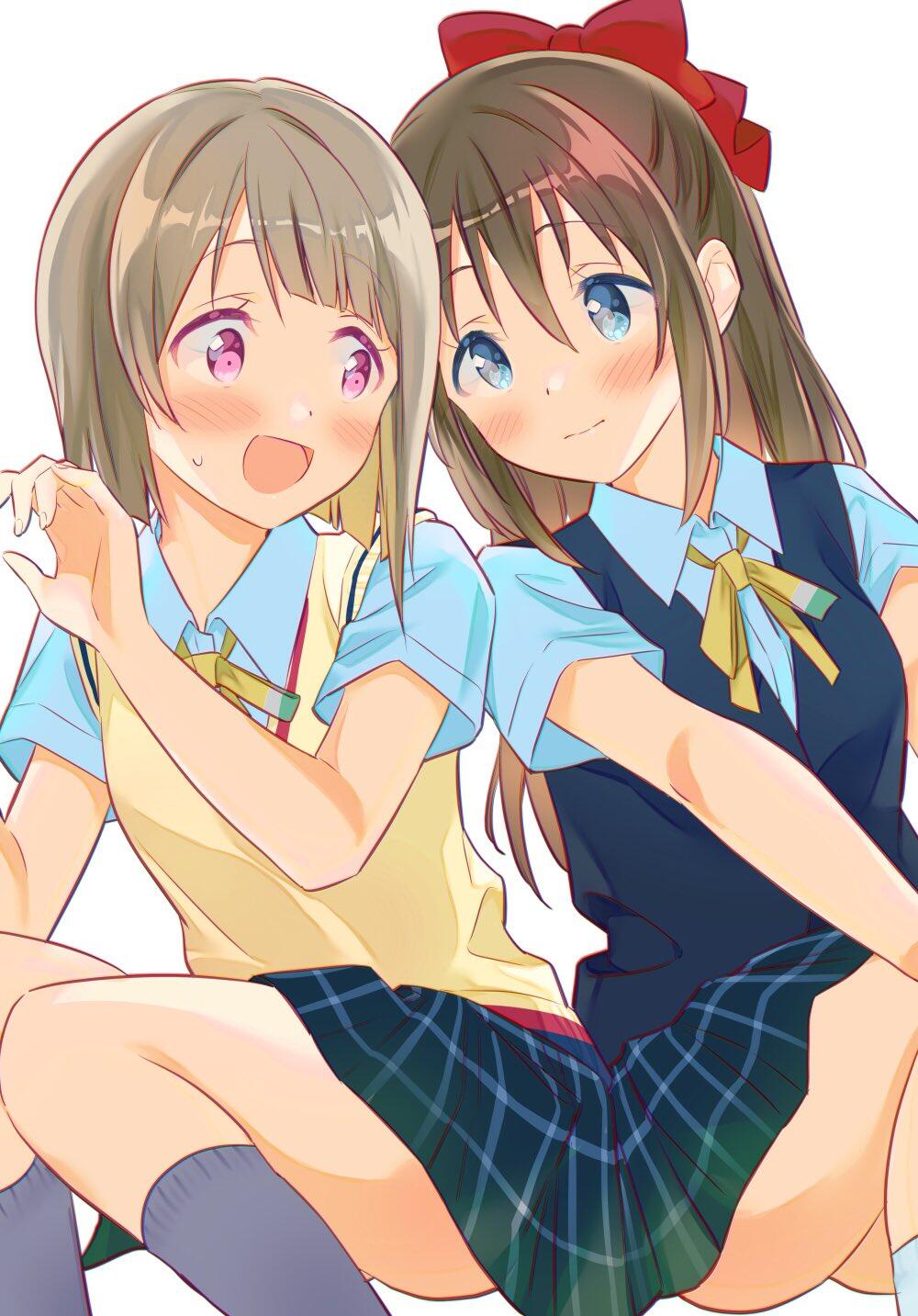 highres, idol, long_hair, love_live!, love_live!_nijigasaki_high_school_idol_club, multiple_girls, nakasu_kasumi, oosaka_naru