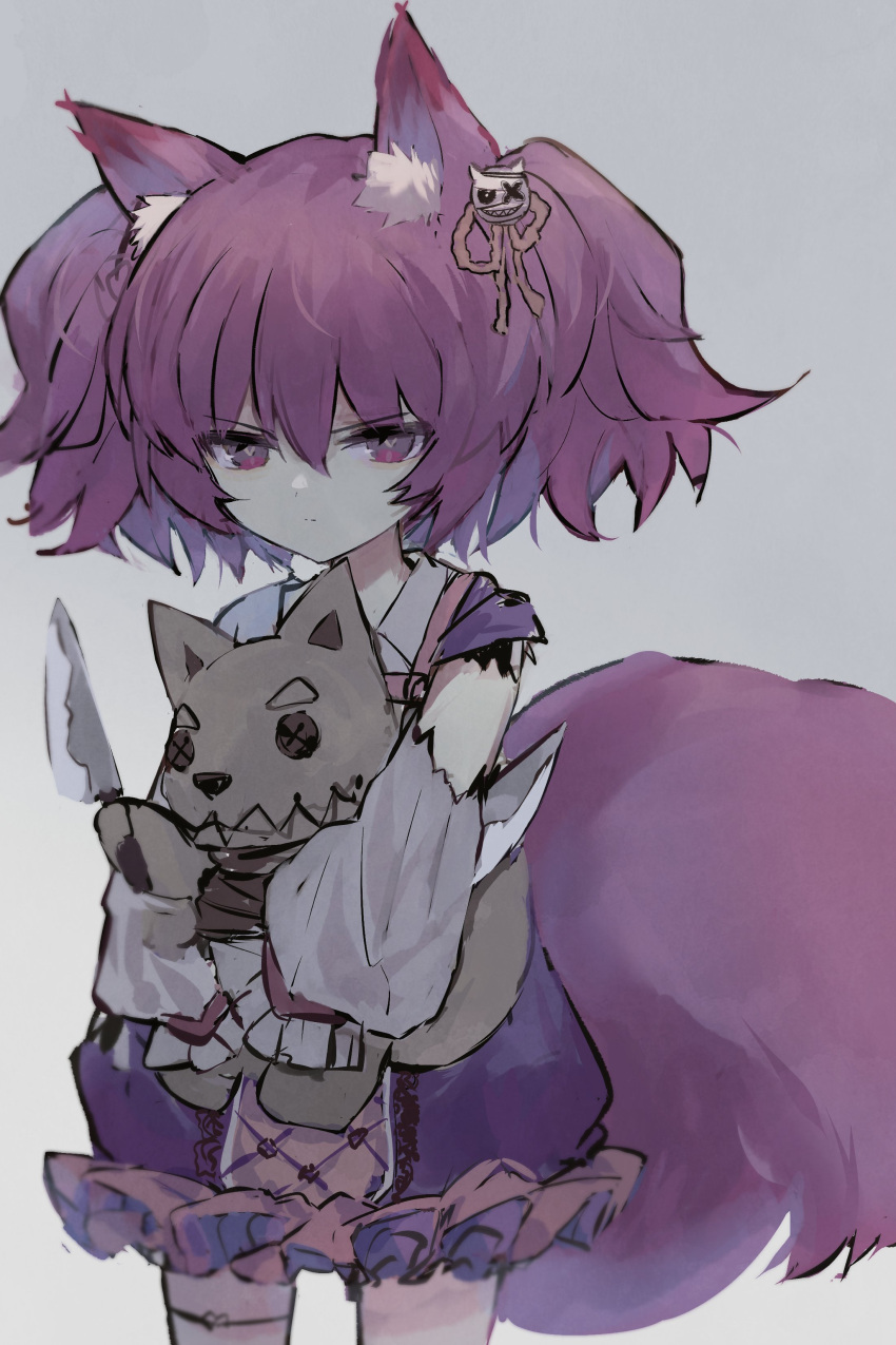1girl, absurdres, animal_ear_fluff, animal_ears, arknights, burnt_clothes, commentary, cowboy_shot
