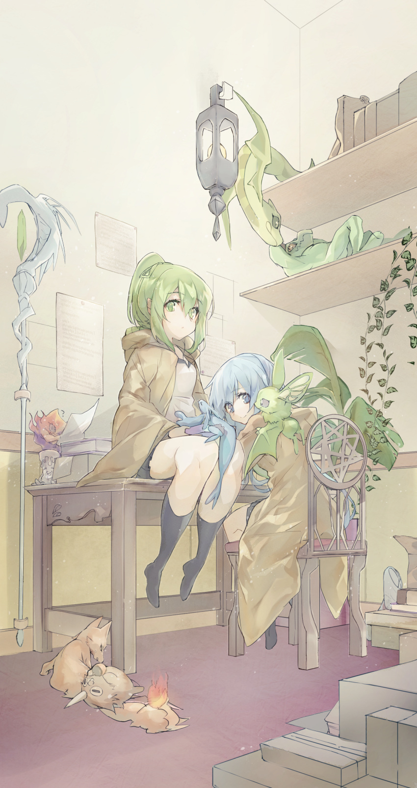 absurdres, duel_monster, eria, highres, tsumayouji_(dekosoko), wynn, yu-gi-oh!
