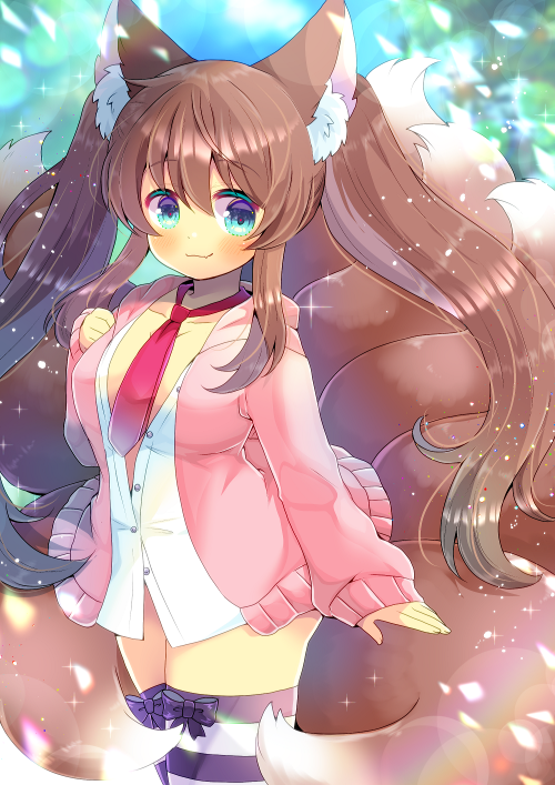 1girl, animal_ear_fluff, animal_ears, bangs, black_bow, blue_eyes, blurry, blurry_background