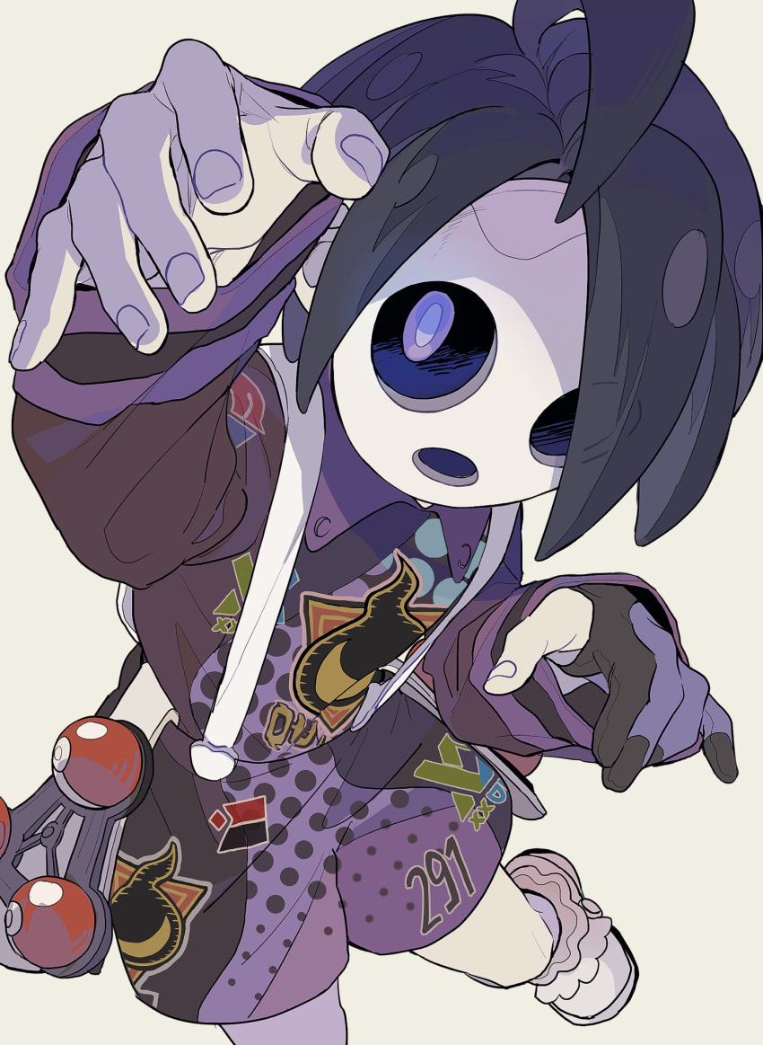 1boy, ahoge, allister_(pokemon), black_hair, collared_shirt, fingernails, gloves, gym_leader