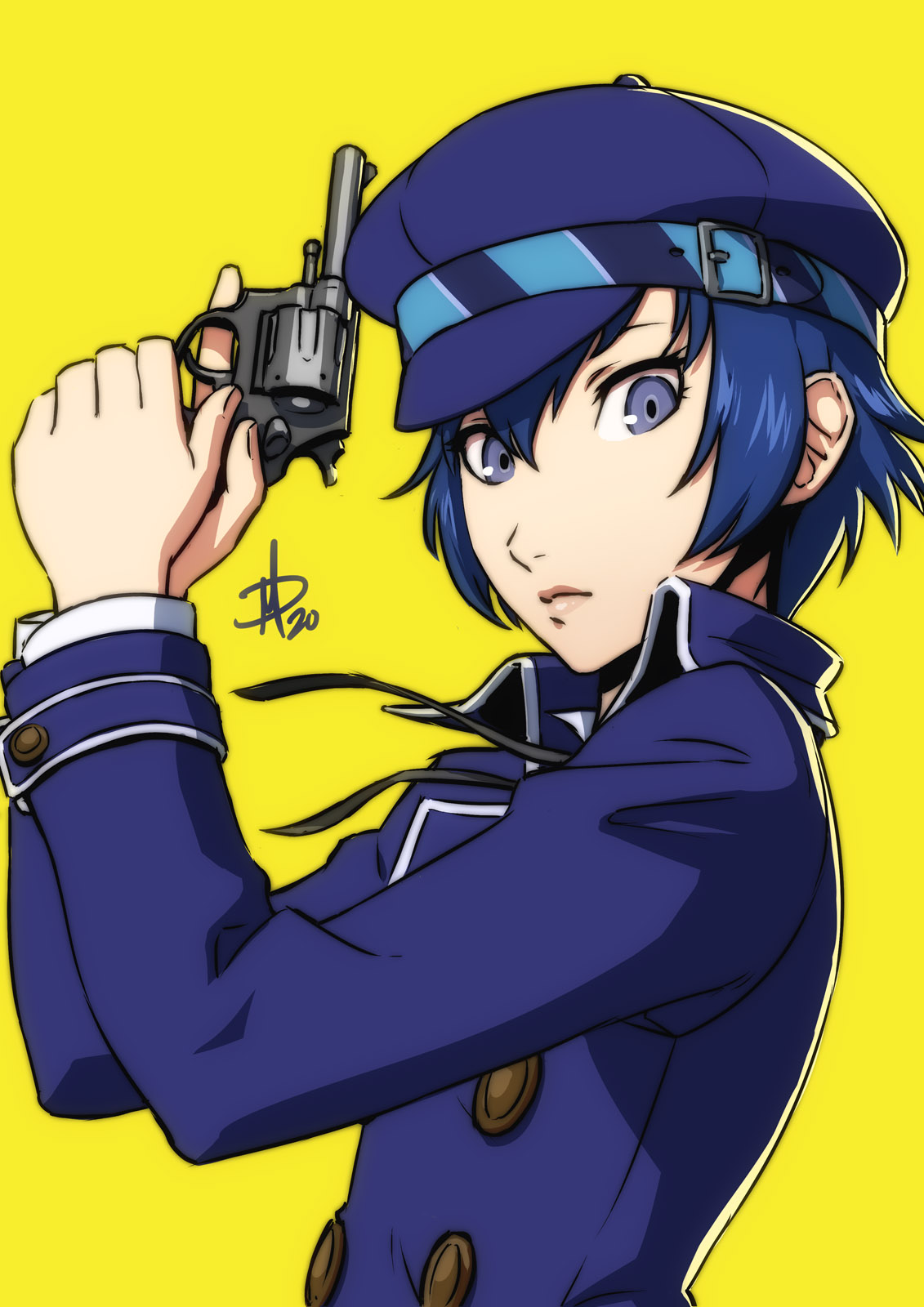 1girl, androgynous, belt, belt_buckle, blue_eyes, blue_hair, blue_jacket, buckle
