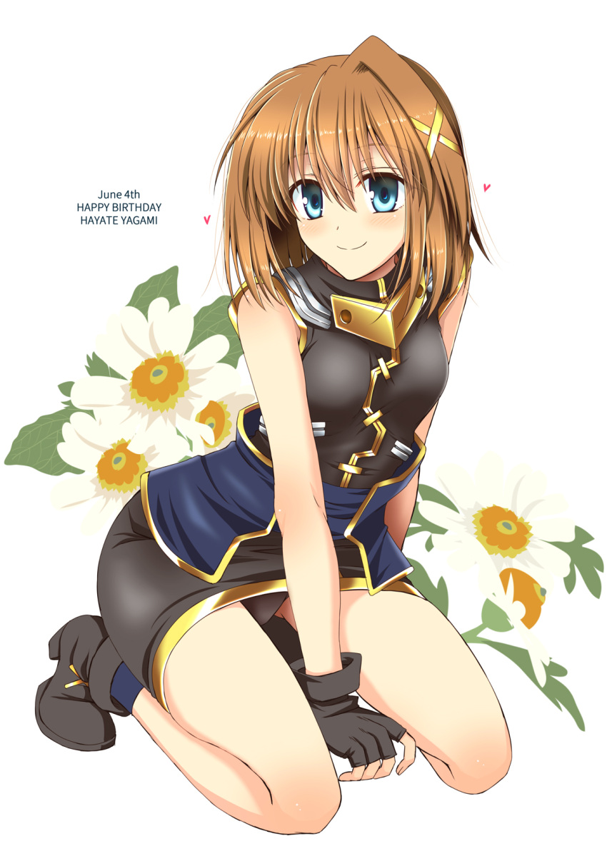 1girl, ankle_boots, bangs, black_dress, black_footwear, black_gloves, black_panties, blue_eyes