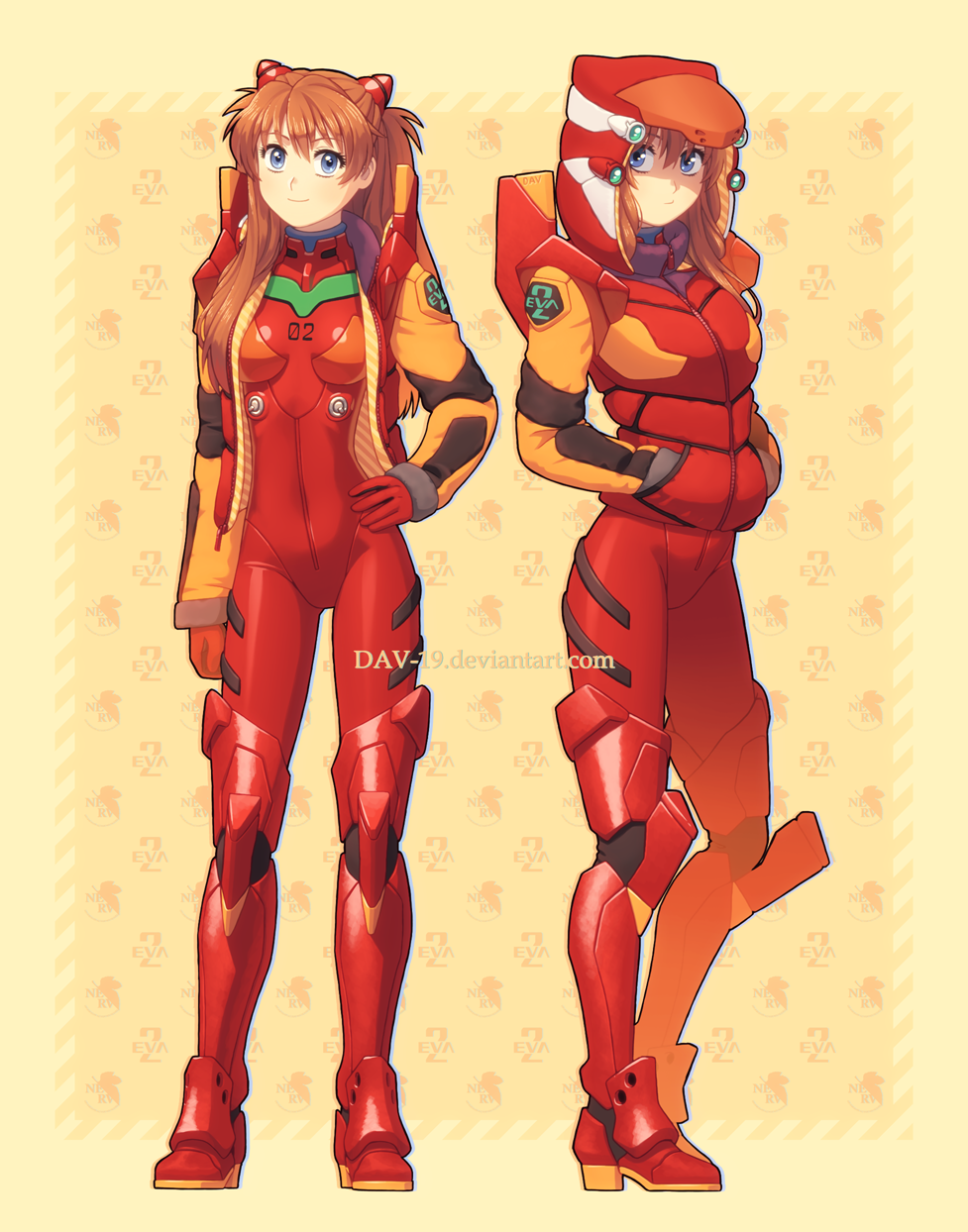1girl, bangs, blue_eyes, boots, closed_mouth, dav-19, hand_on_hip, hands_in_pockets