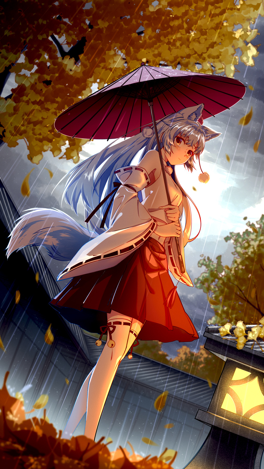 1girl, absurdres, alternate_hair_length, alternate_hairstyle, animal_ears, bangs, bell, breasts