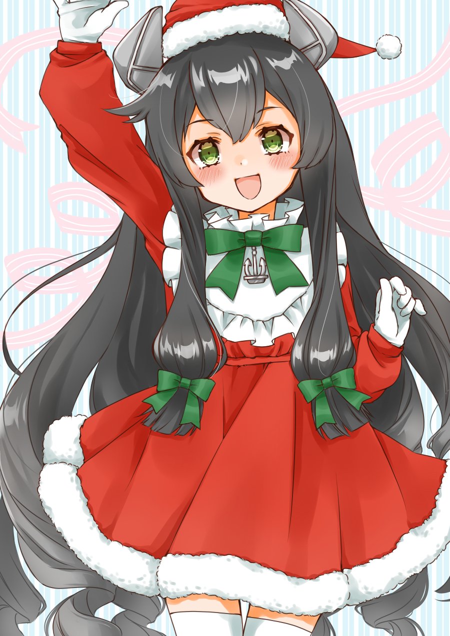 1girl, black_hair, bow, cocoperino, commentary_request, cowboy_shot, dress, fur-trimmed_dress