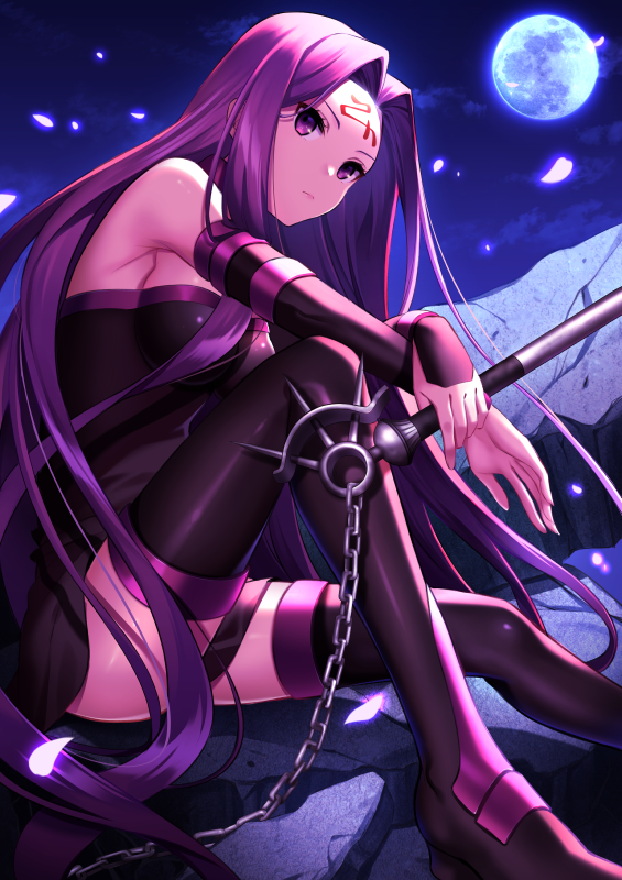 1girl, black_dress, black_footwear, black_sleeves, boots, breasts, chain, closed_mouth