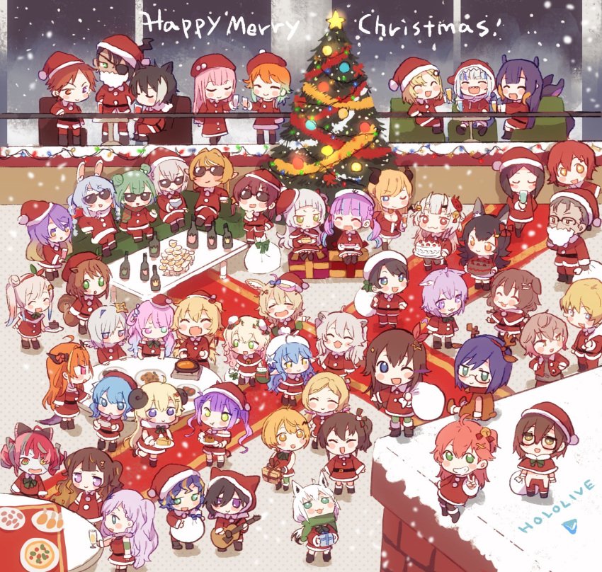 6+boys, 6+girls, :3, ahoge, airani_iofifteen, akai_haato, aki_rosenthal, alcohol