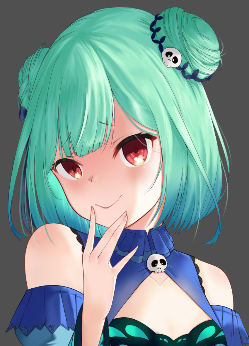 1girl, :>, bangs, blush, brown_eyes, cleavage_cutout, clothing_cutout, collarbone