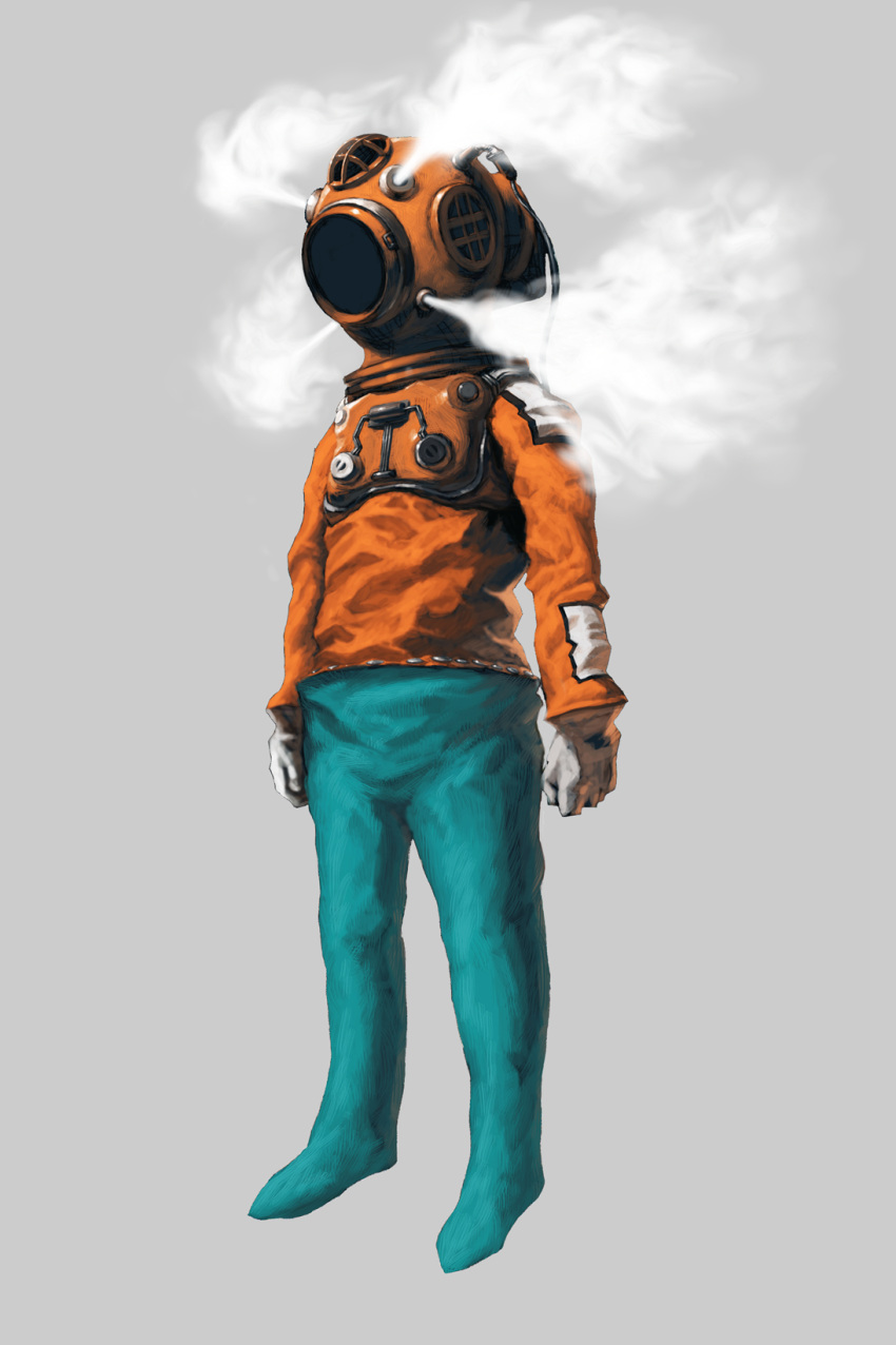 big_daddy, bioshock, crossover, diving_suit, helmet, highres, kenny, original, steam, steampunk, wara, wara-guy, wara_(waraguy)