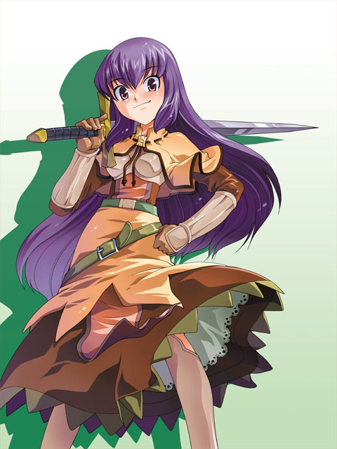 1girl, bangs, blush, brown_capelet, brown_dress, brown_gloves, brown_legwear, chest_guard