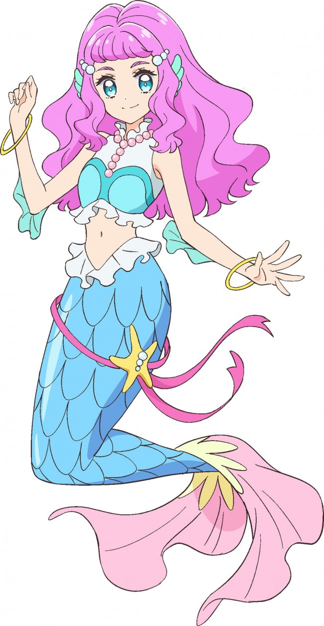 1girl, bare_arms, blue_eyes, bracelet, closed_mouth, crop_top, frills, full_body