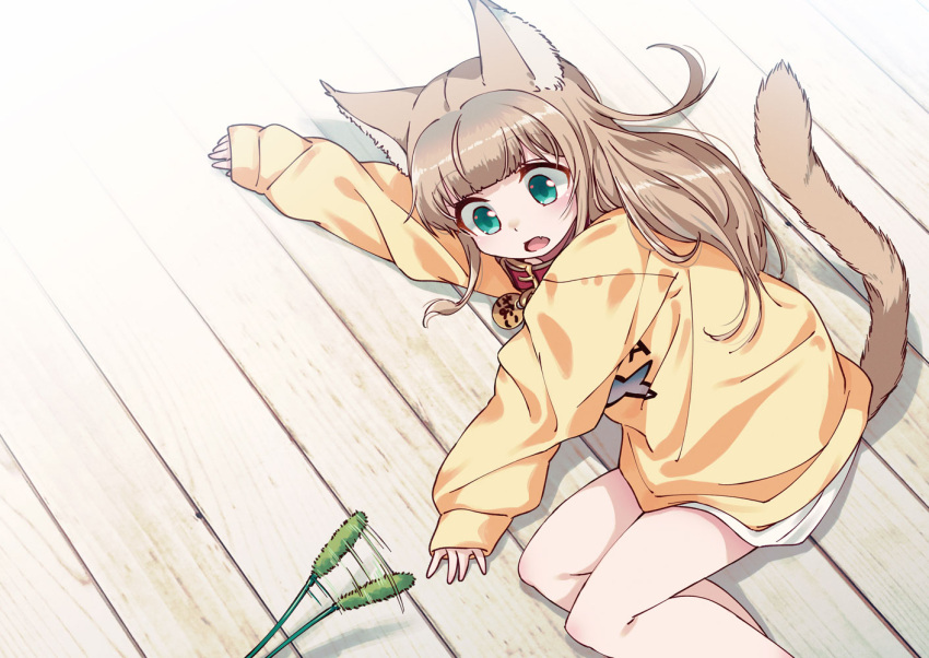 1girl, 40hara, animal_ear_fluff, animal_ears, aqua_eyes, bangs, blonde_hair, blunt_bangs