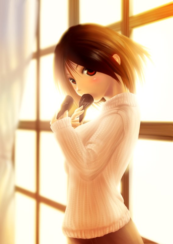 <3, heart, original, sweater, valentine, window, yonasawa