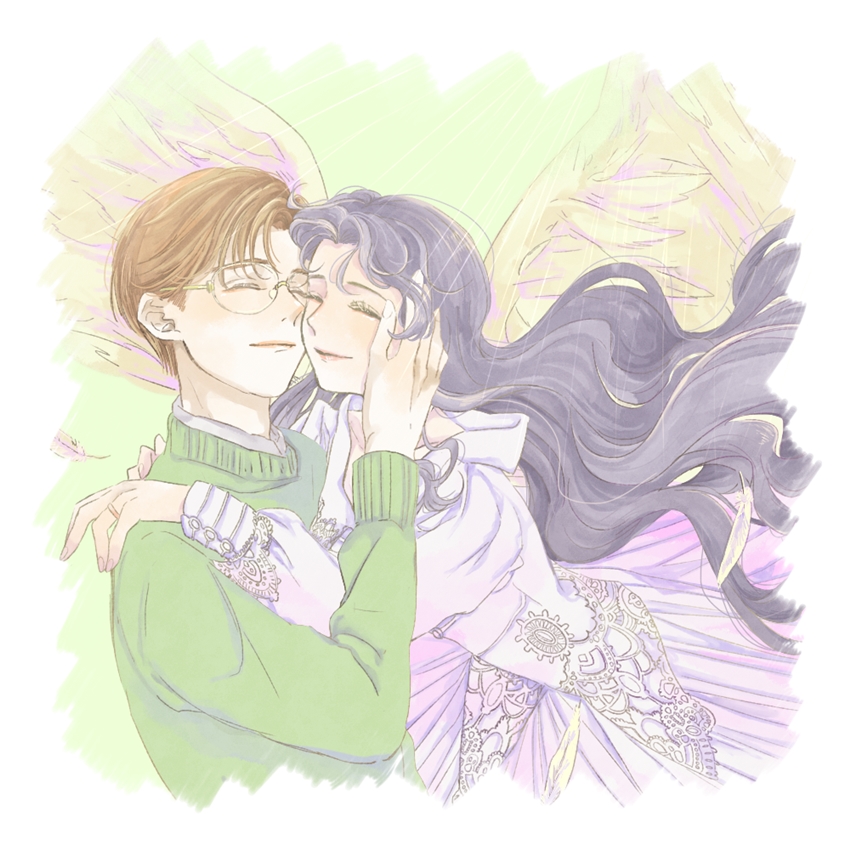 angel, angel_wings, cardcaptor_sakura, ghost, kinomoto_fujitaka, kinomoto_nadeshiko, mymtx, wings