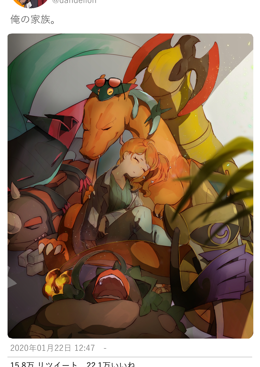 1girl, aegislash, blurry, charizard, closed_eyes, closed_mouth, coat, commentary_request