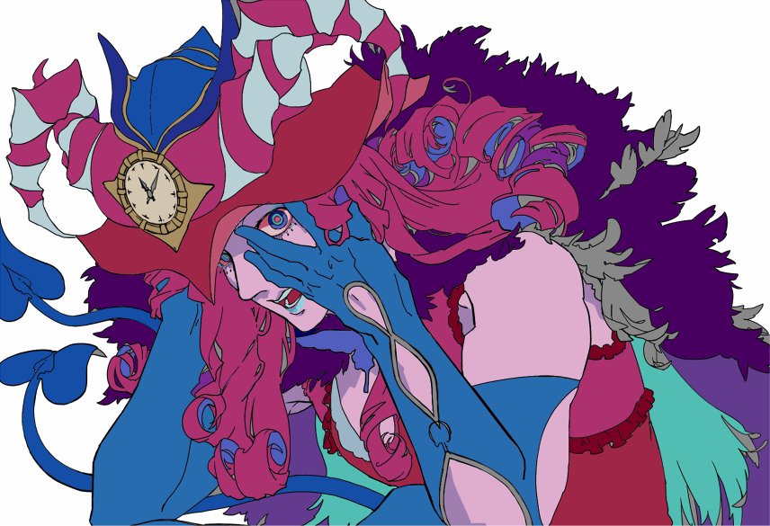 1boy, argyle, argyle_legwear, aves_plumbum9, blue_eyes, blue_hair, blue_lipstick, cape