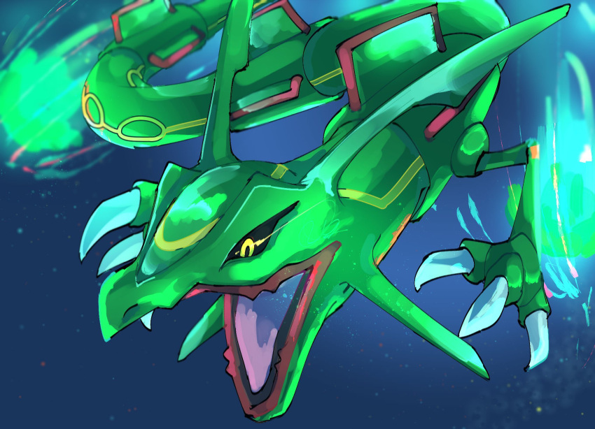 black_sclera, claws, commentary_request, energy, fang, gen_3_pokemon, highres, legendary_pokemon