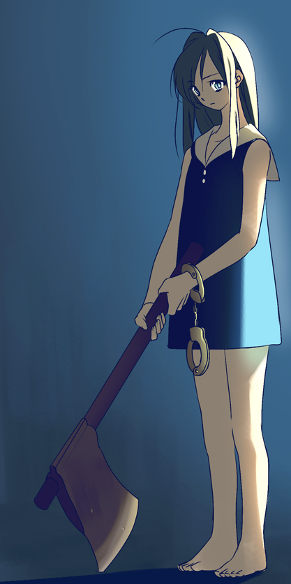 barefoot, cuffs, handcuffs, kayuko, mucha, original, weapon