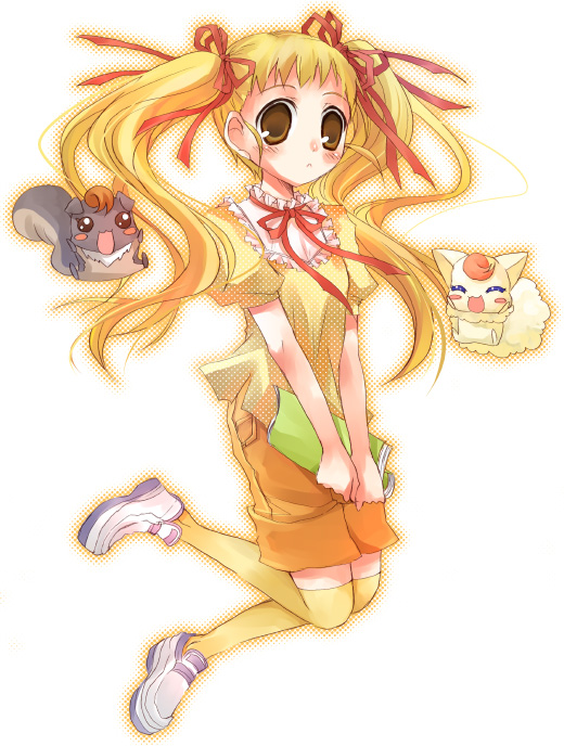 blonde_hair, futari_wa_pretty_cure, kneehighs, radiata_stories, ridley_silverlake, shoes, socks, suzushiro_kurumi