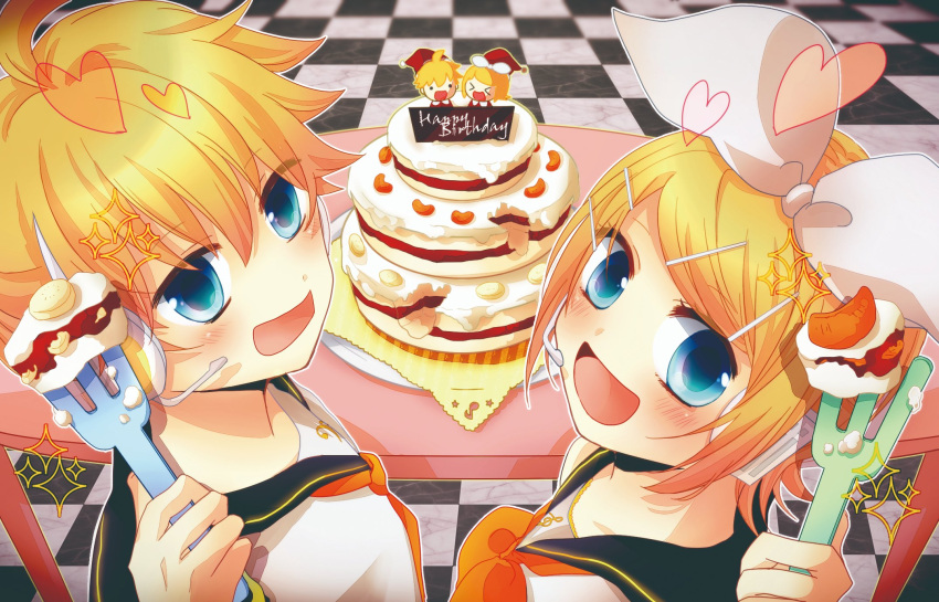 1boy, 1girl, bangs, bass_clef, black_collar, blonde_hair, blue_eyes, bow