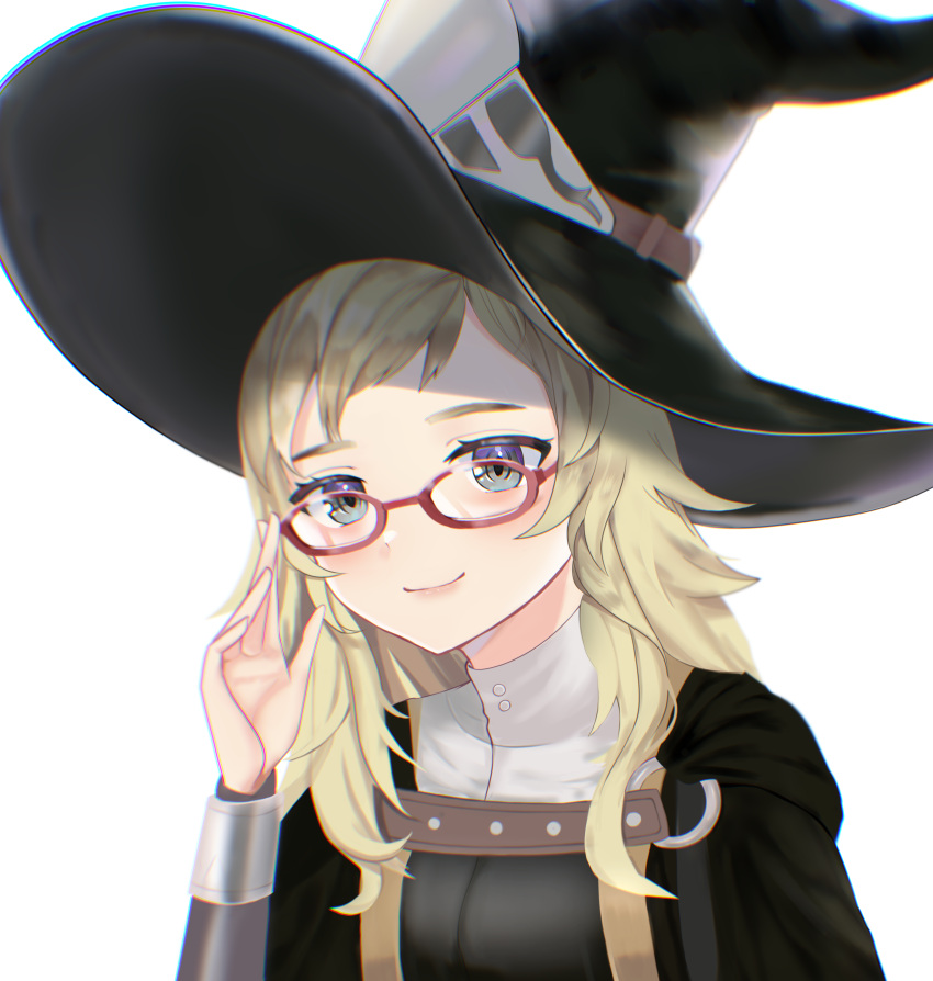 1girl, absurdres, arm_up, bangs, blonde_hair, blue_eyes, closed_mouth, commission
