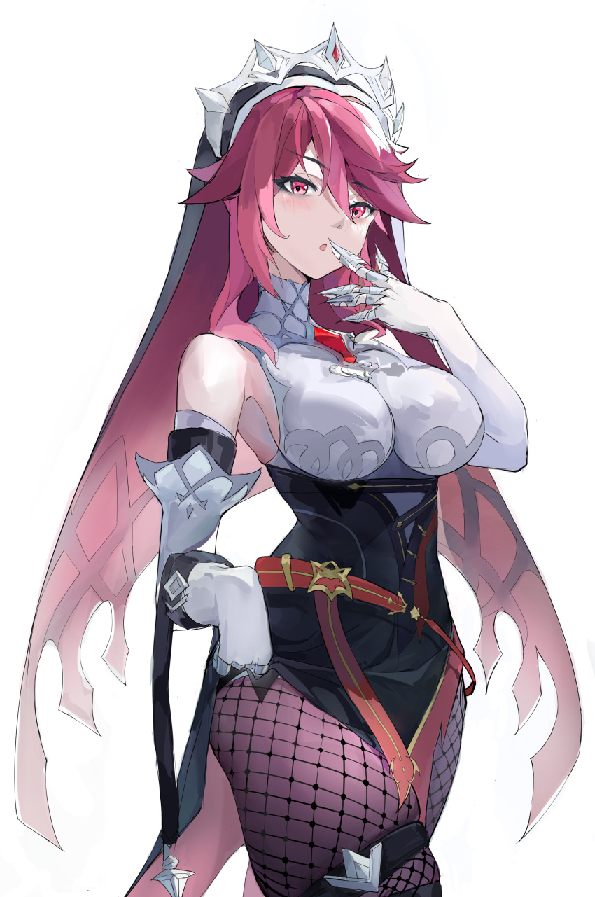 1girl, :o, absurdres, breasts, claws, cowboy_shot, detached_sleeves, dress