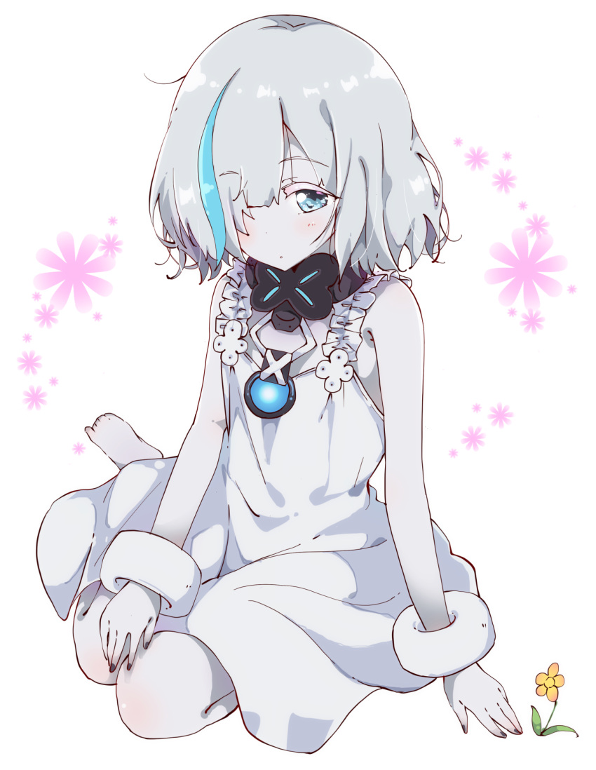 1girl, aqua_eyes, aqua_hair, azur_lane, bare_shoulders, bracelet, brooch, dress