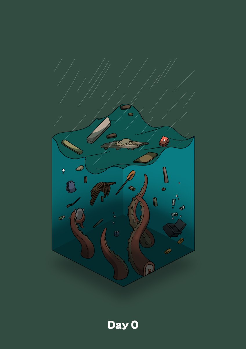 afloat, bubble, commentary, debris, diorama, first_aid_kit, flotsam, gold_bar