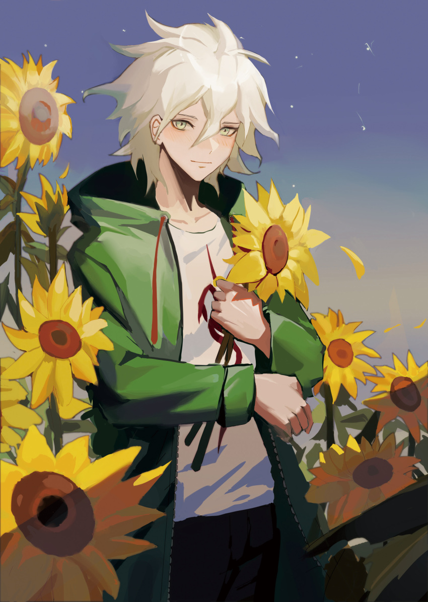 1boy, absurdres, bangs, black_pants, coat, collarbone, commentary_request, cowboy_shot