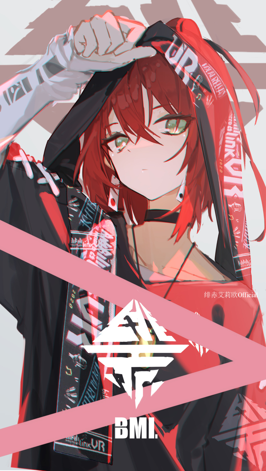 1girl, absurdres, bilibili_douga, chucolala, green_eyes, highres, hiseki_erio, long_hair