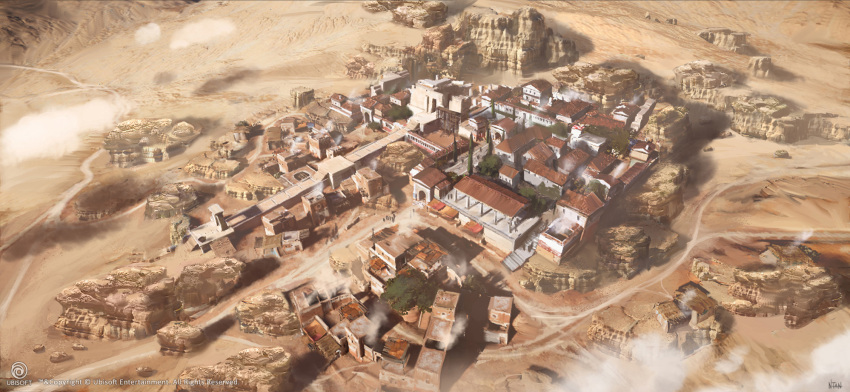 assassin's_creed:_origins, assassin's_creed_(series), building, cityscape, column, commentary_request, darkhikari, desert