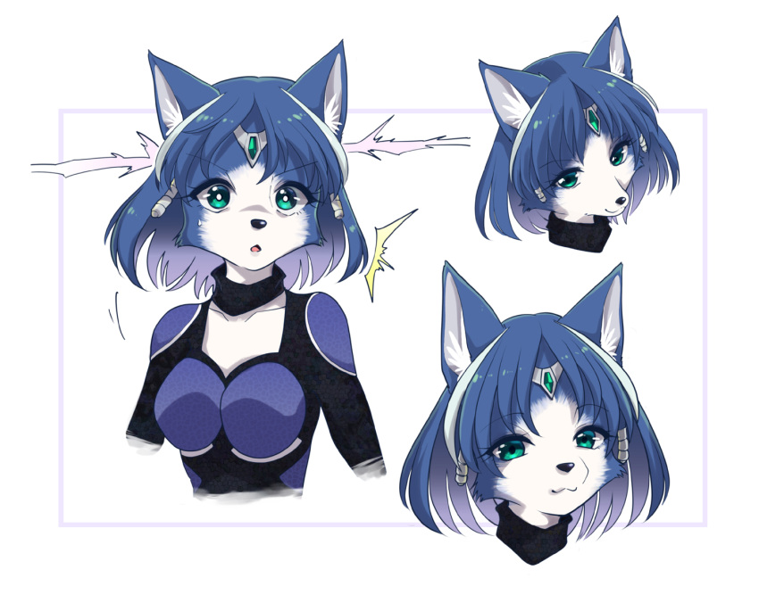 1girl, :3, ^^^, animal_ears, aqua_eyes, bangs, blue_bodysuit, blue_hair