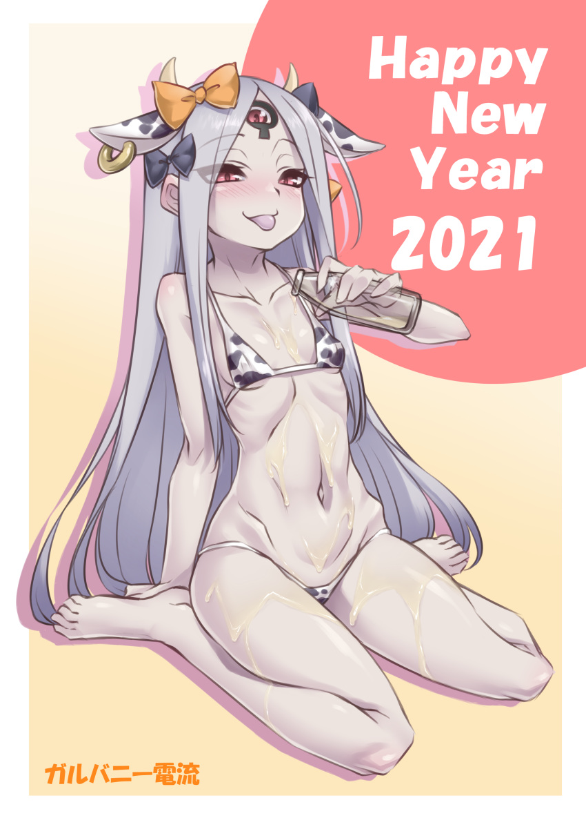 1girl, 2021, abigail_williams_(fate/grand_order), absurdres, animal_ears, animal_print, bangs, bare_shoulders
