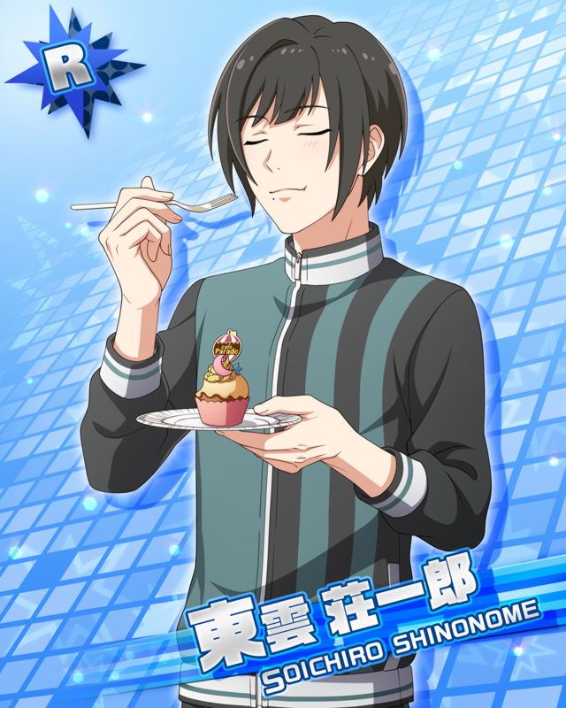 black_hair, character_name, closed_eyes, dress, idolmaster, idolmaster_side-m, shinonome_souichirou, short_hair