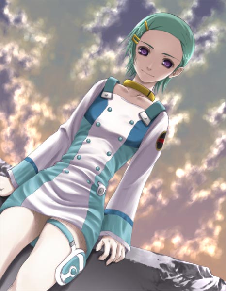 araki_maki, arakimaki, buttons, cloud, dress, dutch_angle, eureka, eureka_7
