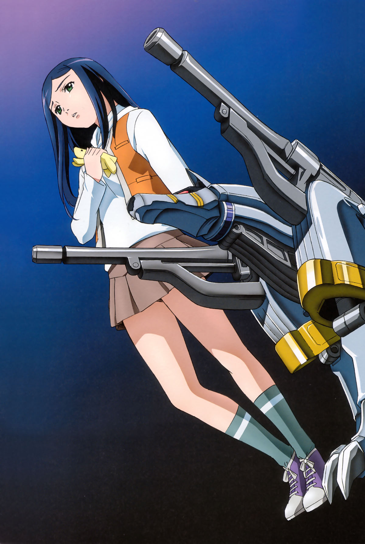 blue_hair, duran, girl, green_eyes, kuga_natsuki, long_hair, mai_hime, my-hime