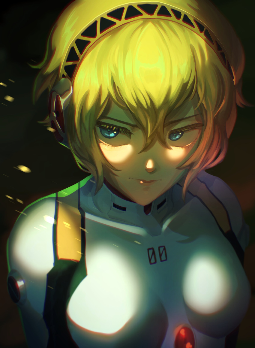 1girl, absurdres, aegis_(persona), aqua_eyes, barley_juice, blonde_hair, blue_eyes, crossover
