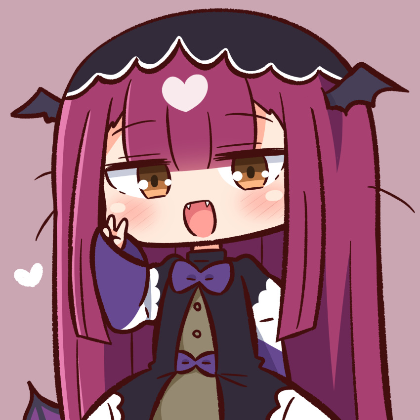 1girl, :d, bangs, black_dress, black_wings, blush, brown_background, brown_eyes