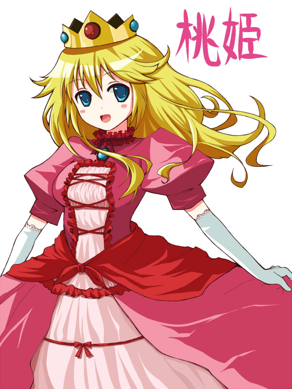 blue_eyes, crown, elbow_gloves, gloves, hat, long_hair, nintendo, princess_peach, super_mario_bros., taha